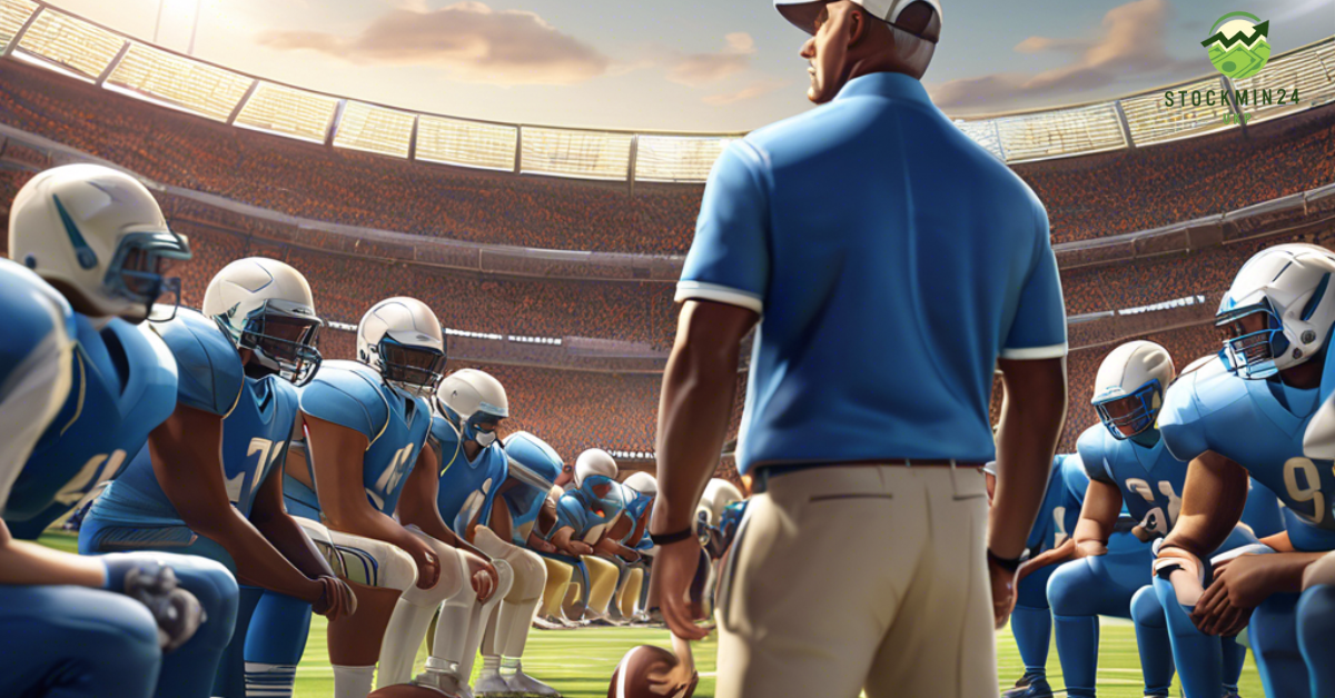 create 3D image " Raiders OC Chip Kelly Seeks to Optimize Ashton Jeanty’s Performance Through Pre-Snap Stance Adjustment "